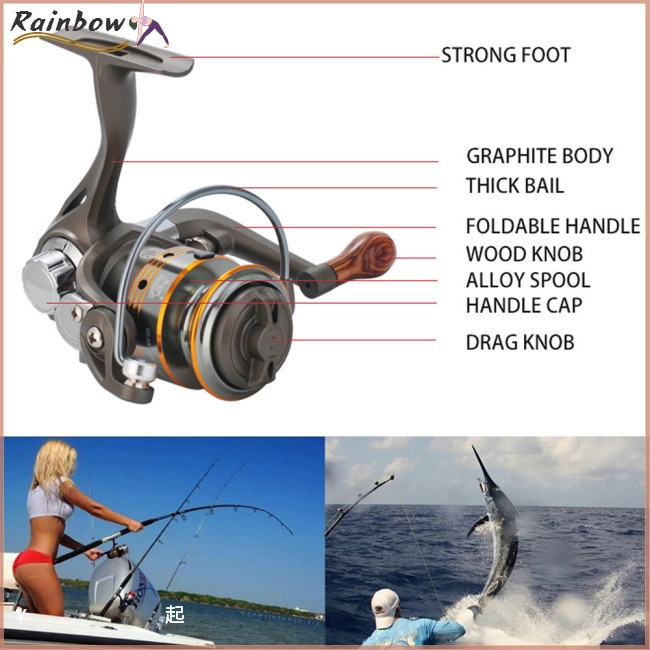 Máy Câu Cá Mini 13 + 1bb 5.2: 1 Tốc Độ Cao Bằng Kim Loại