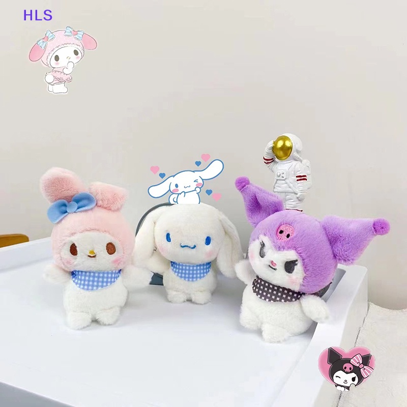 Móc Khóa Hình Búp Bê Nhồi Bông Sanrio Cinnamoroll My Melody Kuromi Đáng Yêu