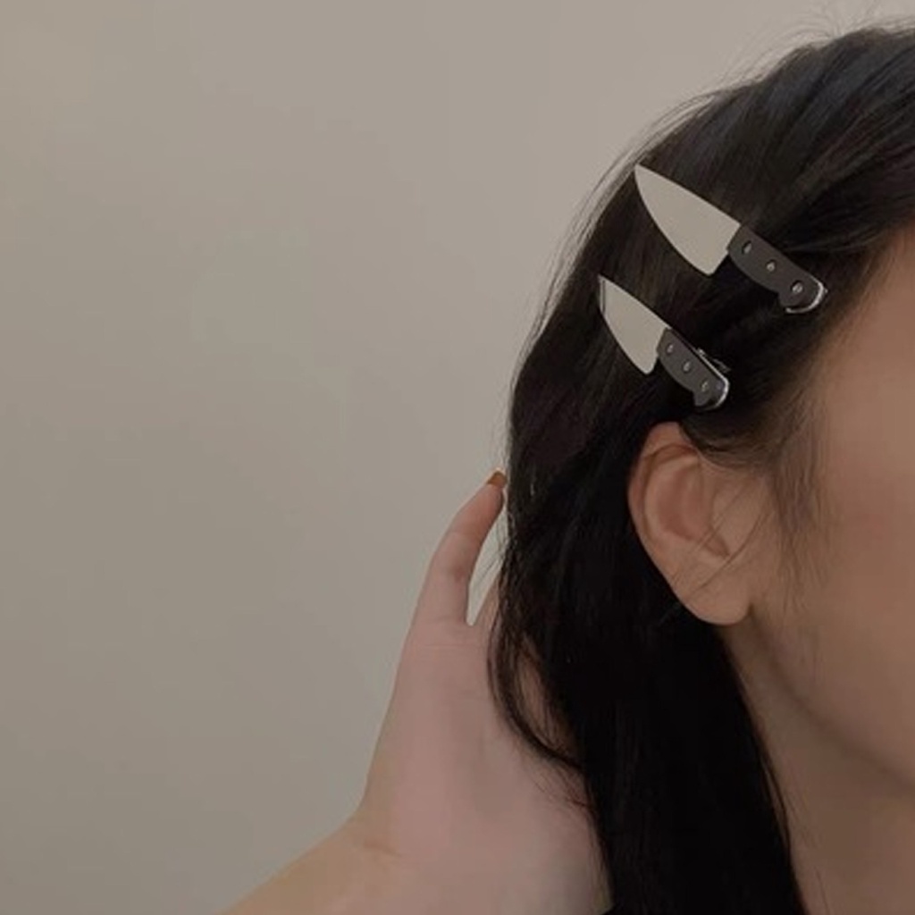 Kẹp Tóc Mỏ Vịt Hình Dao Sáng Tạo Cho Nữ Mã 2023