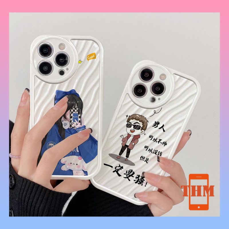 Ốp lưng iphone Cô gái làm hết sức mình, làn sóng nước, vỏ mềm silica gel chống rơi trắng Cho Iphone 6 / 6S / 6splus / se / 7 / 7plus / 8 / 8plus / X / xs / xsmax / 11 / 12 / 13 / 14 / Plus / Pro / Pro Max-301