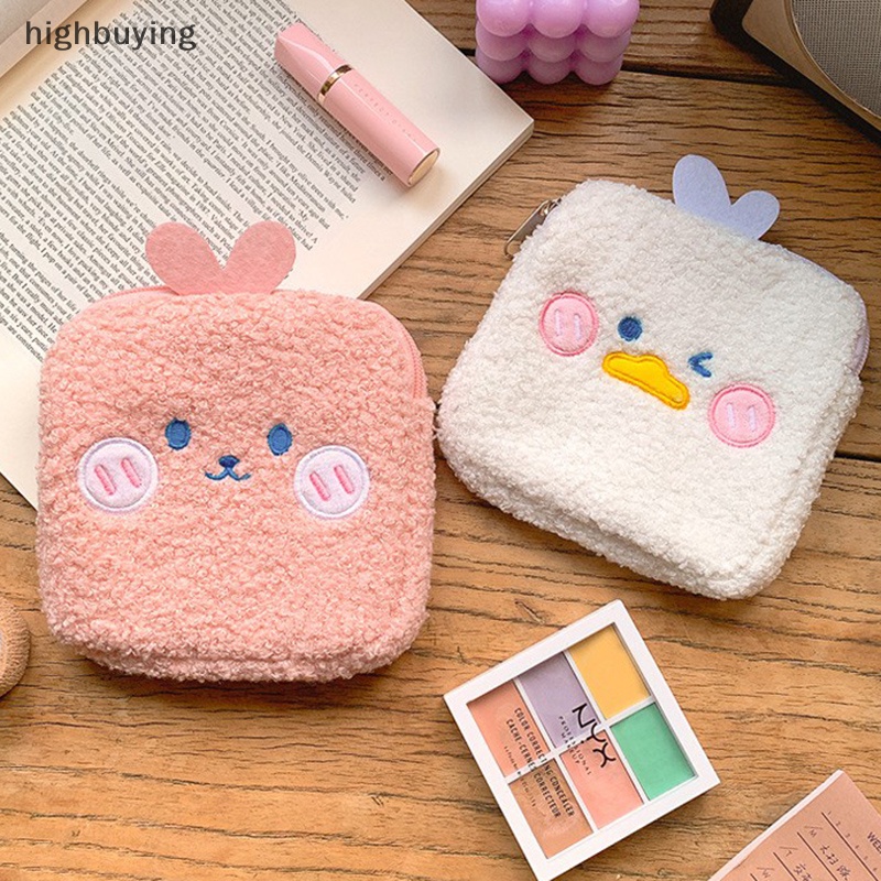 Túi Bông Vệ Sinh Tai Nghe Son Môi Chìa Khóa Dễ Thương