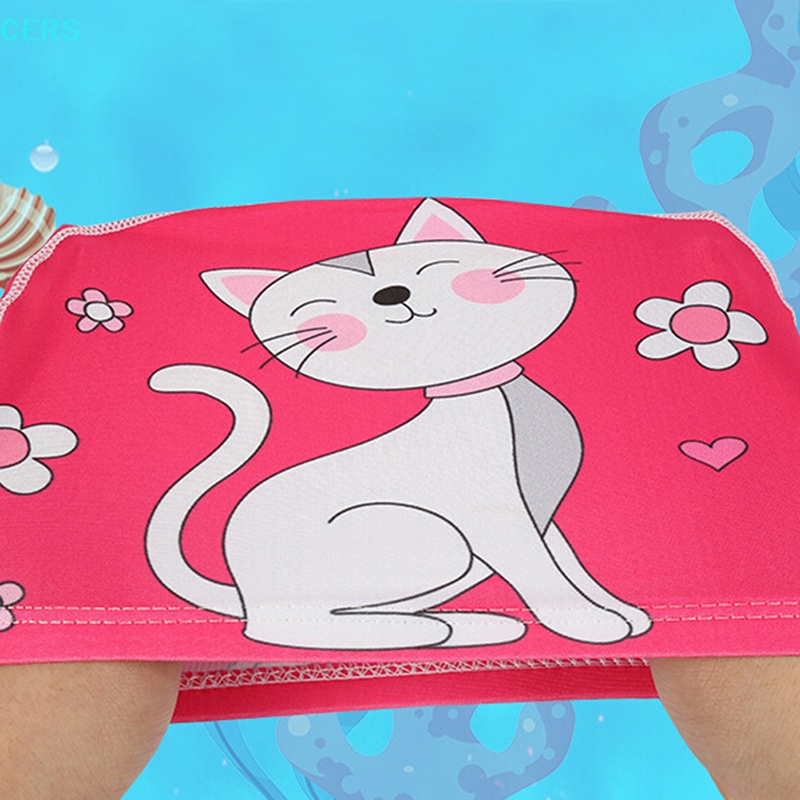 Mũ Bơi Co Giãn In Họa Tiết Hoạt Hình Dễ Thương Bảo Vệ Tai Cho Bé RS