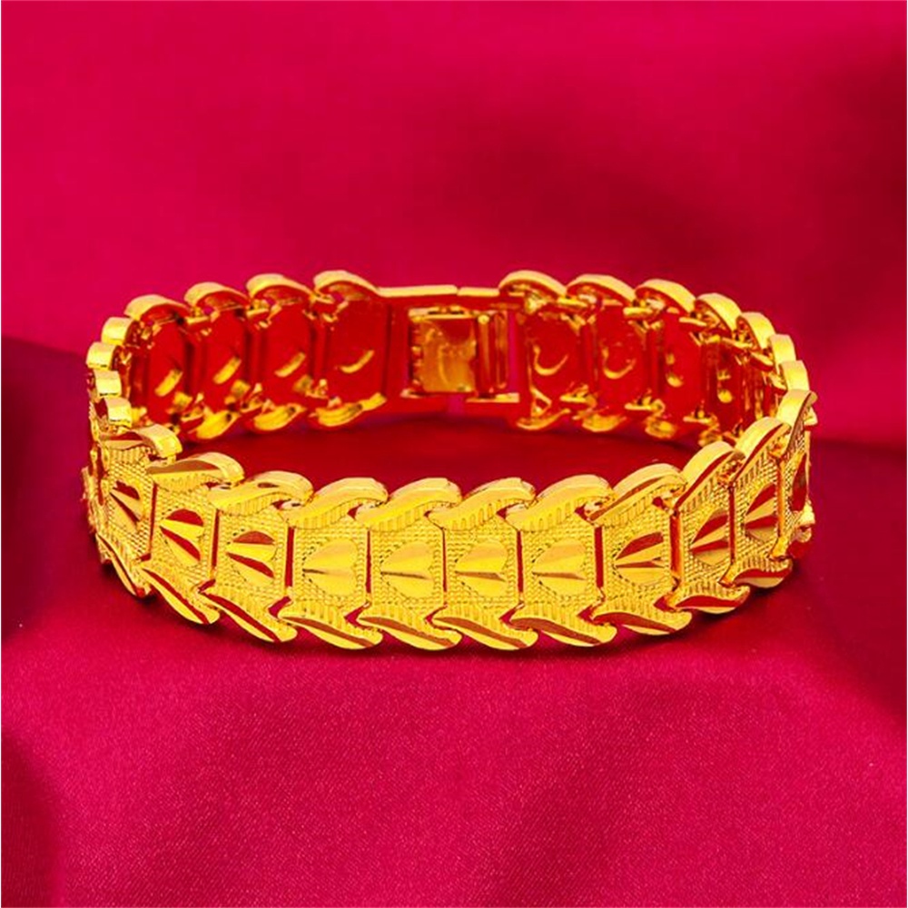 Vòng Tay Mạ Vàng 3d Cứng Thời Trang Cho Nam Nữ