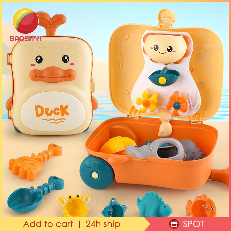 [Baosity1] Đồ Chơi Hộp Cát Đi Biển Có Bánh Xe Kéo Cho Các Hoạt Động Ngoài Trời