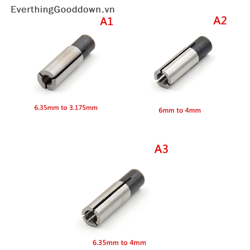 Everthinggooddown 6.35mm Đến 3.175mm 1 / 8 "Dụng Cụ Khắc Gỗ