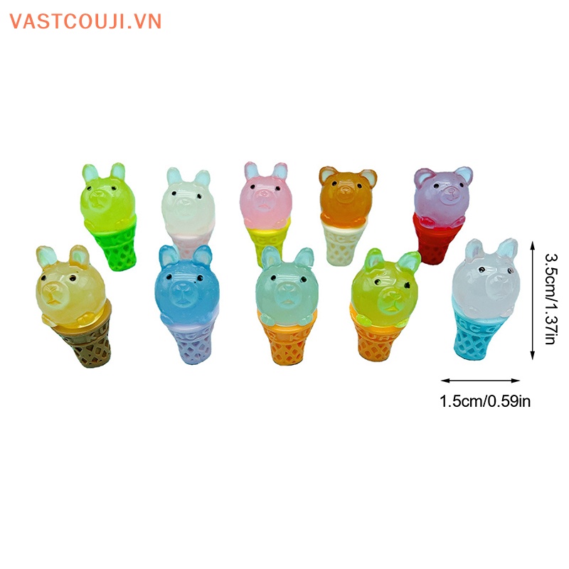 Set 2 Gấu Bông Phát Quang Trang Trí Tiểu Cảnh