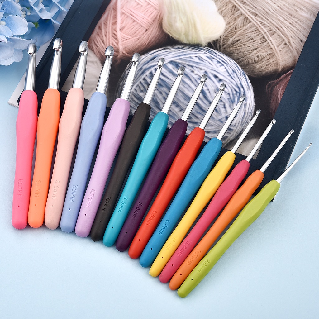 2mm - 10mm 14 yard Tay cầm mềm Crochet Knitting Needle Weaving Tool Set Sợi DIY Áo len Găng tay Mũ công cụ thủ công dệt
