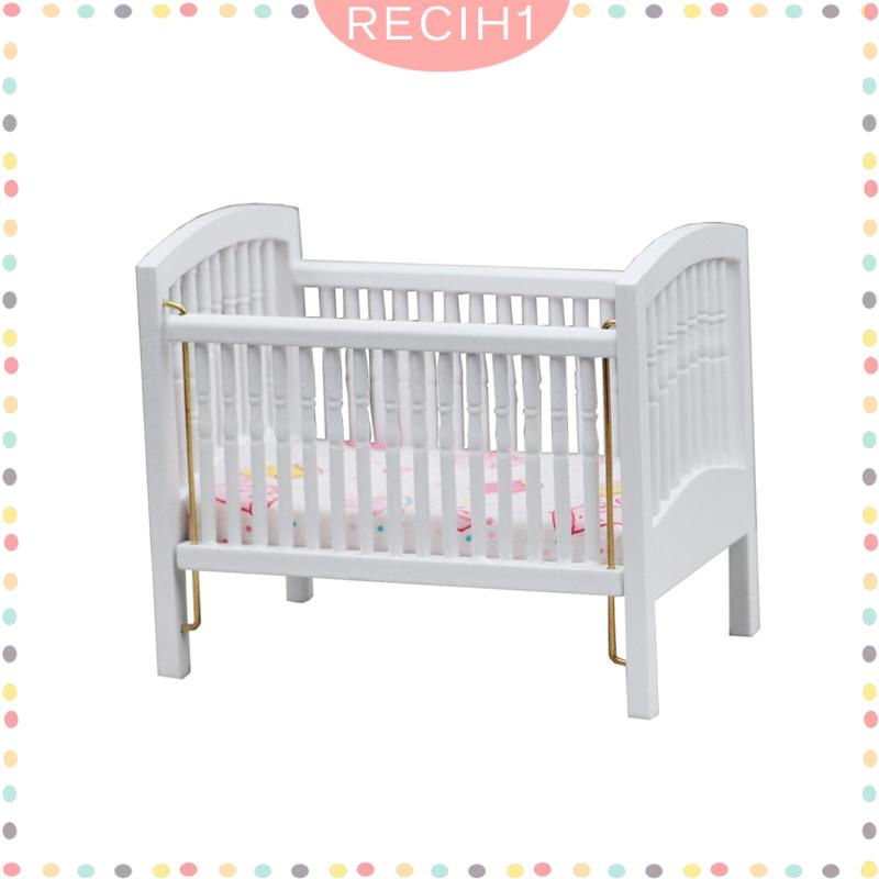 Mô Hình Nôi Em Bé Bằng Gỗ Tỉ Lệ 1: 12 Trang Trí Nhà Búp Bê