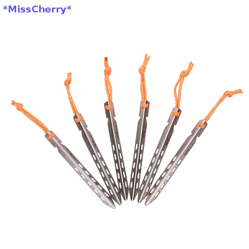 Cọc Cắm Lều Bằng Titan Hình Chữ V Tiện Dụng Cho Cắm Trại Ngoài Trời Mới