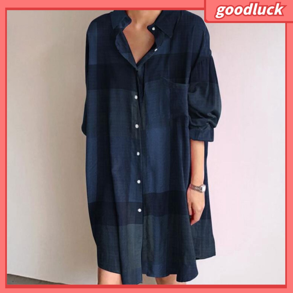 Áo Sơ Mi Tay Dài Dáng Rộng In Họa Tiết Màu Sắc Tương Phản Thời Trang Cho Nữ