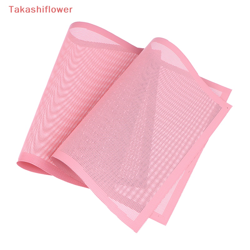 1 Miếng Lót Silicone Màu Hồng Đục Lỗ Chống Dính Có Thể Tái Sử Dụng