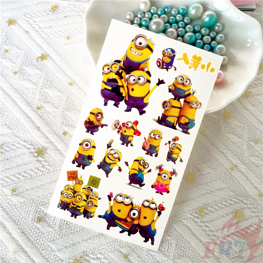 1 Tấm ❣️Hình Xăm Dán Mini Hình Minions Series 02 ❣️Hình Xăm Dán Chống Thấm Nước Quyến Rũ