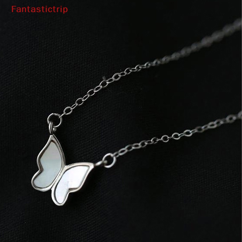 [Fantastictrip] Vòng cổ Mặt Hình Bướm Màu Vàng Đồng Thanh Lịch Đơn Giản Dành Cho Nữ