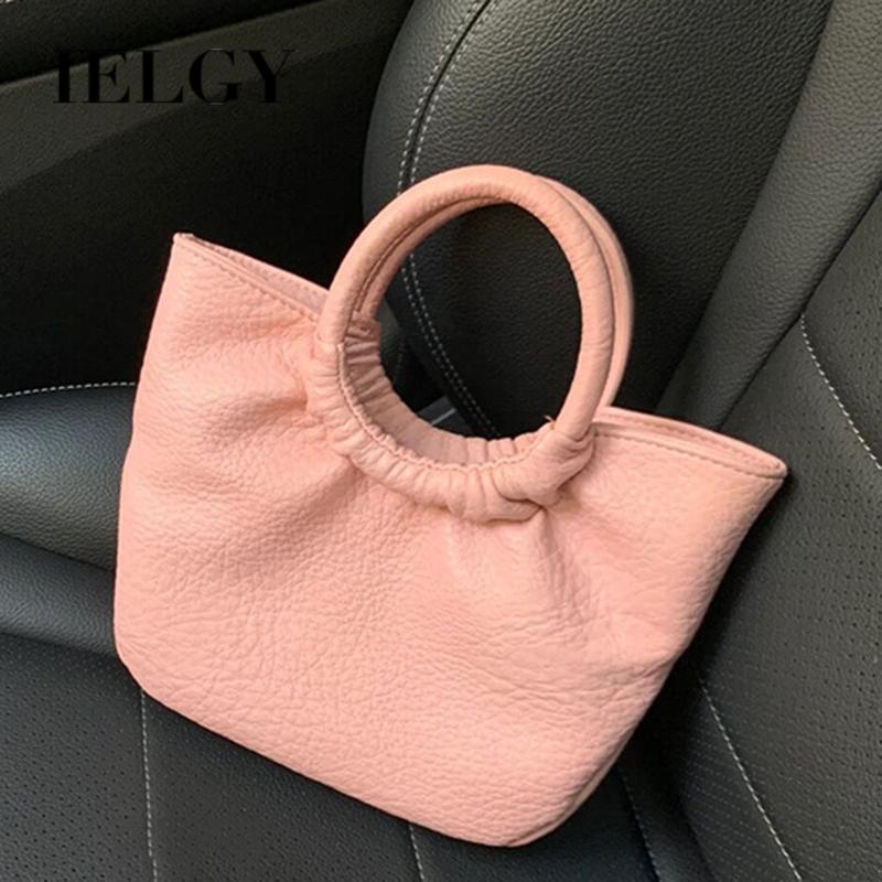 Ielgy Túi Xách Bằng Da Mềm Gấp Được Phong Cách Hàn Quốc Cho Nữ
