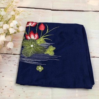 Khăn thêu tay Lụa Tơ Tằm cao cấp, 100% silk