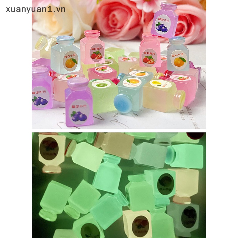 Xuan Set 3 Bình Đựng Mứt Trái Cây Bằng Nhựa Resin Thu Nhỏ DIY Cho Nhà Búp Bê
