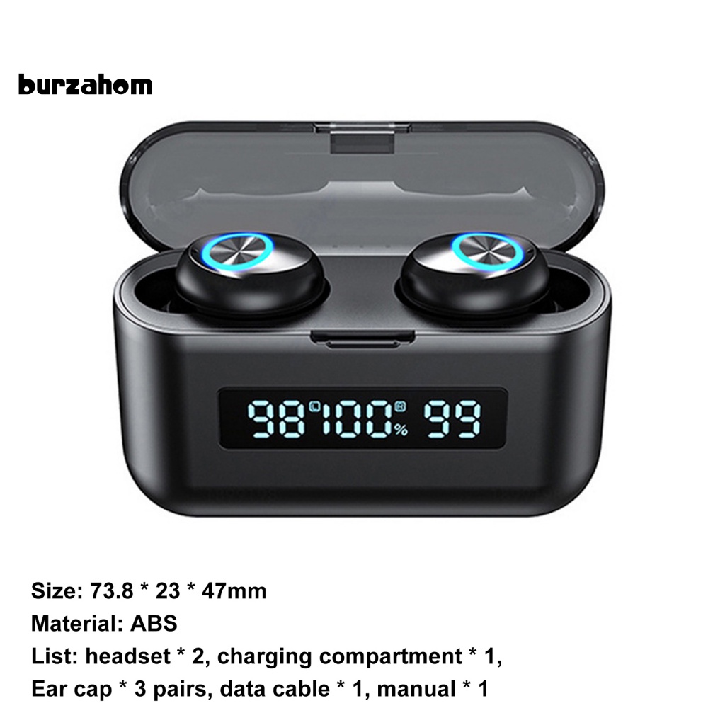 1 Cặp Tai Nghe Nhét Tai Không Dây Bur X35 IPX4 ABS BT5.0 Chống Thấm Nước