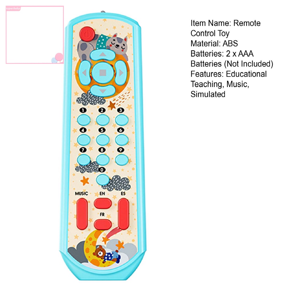 Đồ Chơi Mô Phỏng TV Điều Khiển Từ Xa 3 Ngôn Ngữ Có Đèn Và Âm Thanh Cho Bé