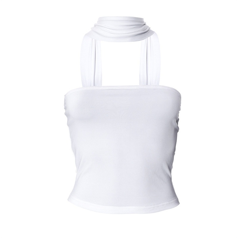 Áo Ống Ngắn Hai Cách Mặc Y2K Quyến Rũ Cho Nữ