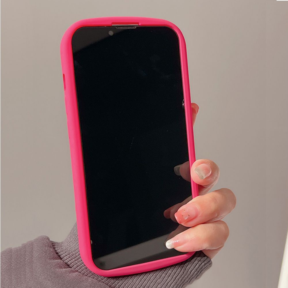 Ốp Điện Thoại Silicon Mềm Màu Đỏ Hồng Trơn Bảo Vệ Toàn Diện Chống Rơi Cho IPhone 14 Pro Max 13 1 2 11 Pro Max XR XS Max