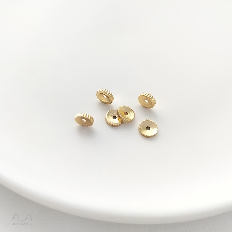 Hạt Xâu Chuỗi Bằng Đồng Mạ Vàng 14K 10 Màu Sắc Dùng Làm Trang Sức diy