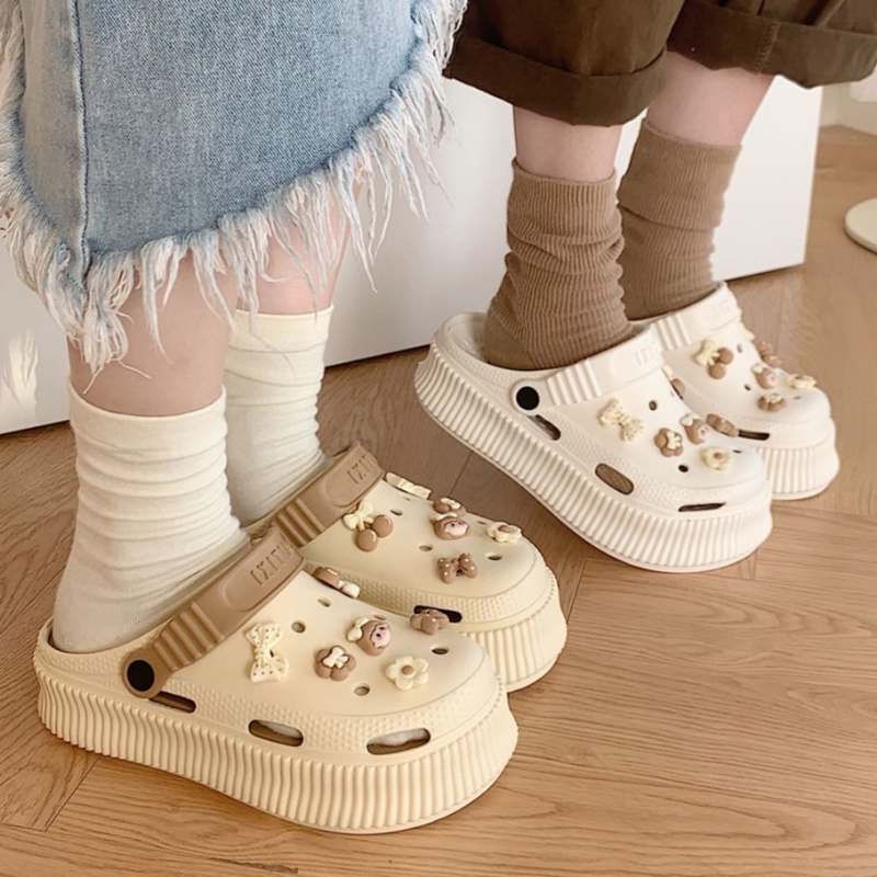 Dép Đi Trong Nhà Đế Dày Chống Trượt Họa Tiết Bánh Mì Dễ Thương