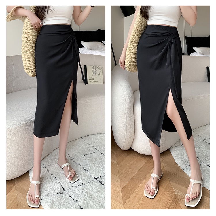 Chân Váy Xẻ Tà Lưng Cao Thời Trang Mùa Hè Hàng Mới Chất Lượng Cao Dành Cho Nữ