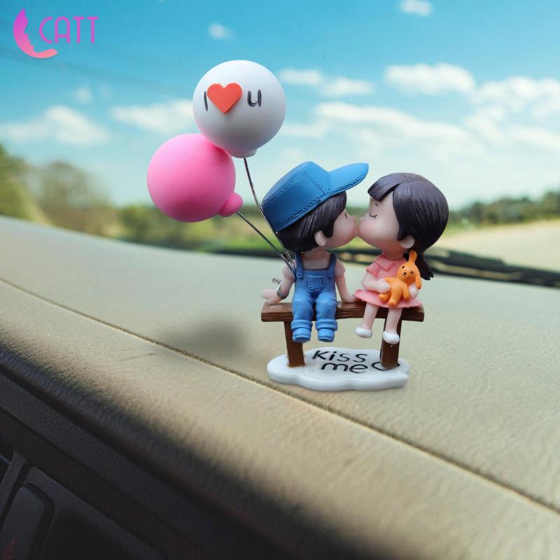 [Dadada1] Phụ Kiện Trang Trí Bảng Điều Khiển Xe Hơi Hình Cặp Đôi Đáng Yêu Thu Nhỏ Cho Tiệc Tùng