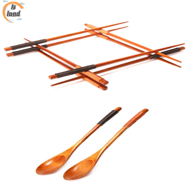 Bộ 3 Món Muỗng Đũa Nĩa Bằng Gỗ Nhỏ Gọn Dành Cho Gia Đình