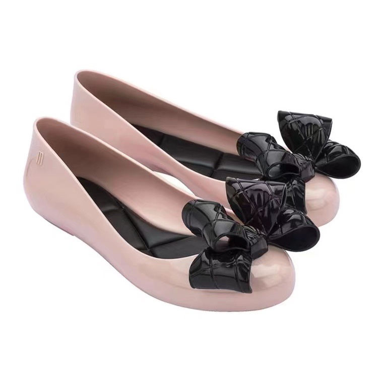 Hàng Mới Về  Giày Búp Bê Mũi Tròn Đế Bằng Đính Nơ To Phong Cách Hàn Quốc Ngọt Ngào meilissa Melissa