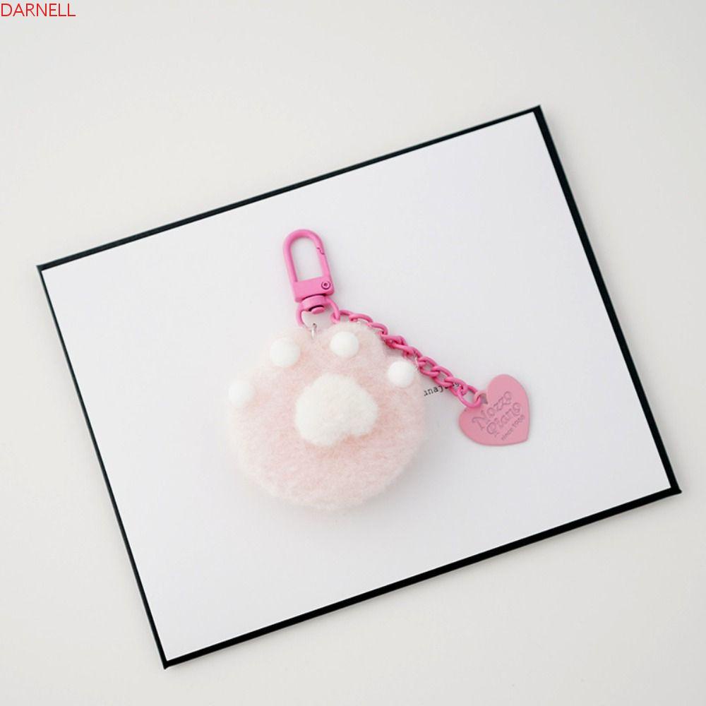 Móc Khóa Hình Bàn Chân Mèo Nhồi Bông Đáng Yêu