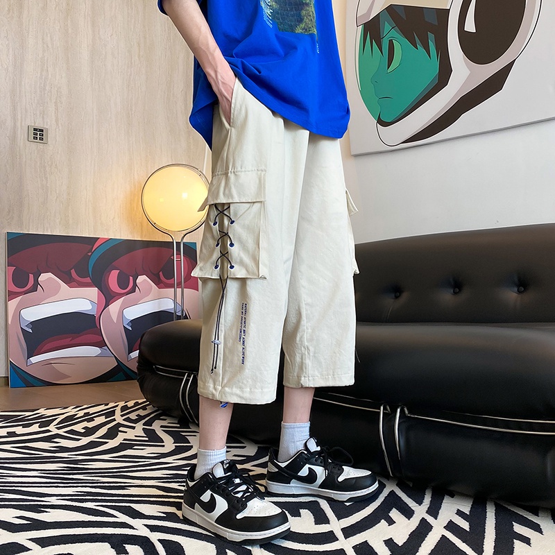 Quần Short Dáng Rộng Cỡ Lớn Phối Dây Rút Thời Trang Trẻ Trung