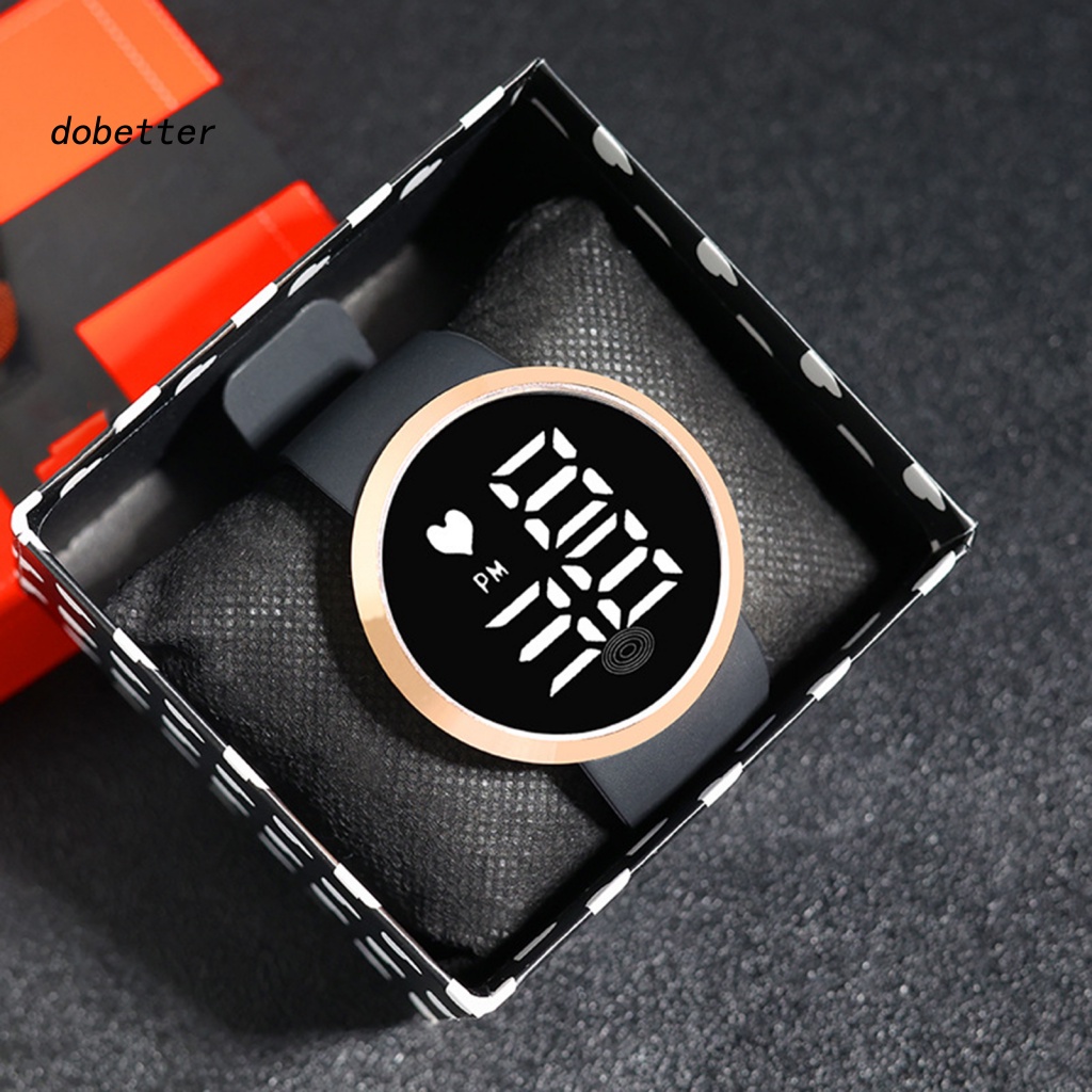 Đồng Hồ Điện Tử Chống Thấm Nước Đa Năng Có Đèn LED Tròn Thời Trang Cho Cặp Đôi