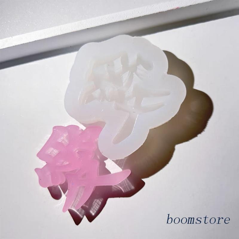 Boom Khuôn Silicon Resin Hình Chữ Trung Quốc Tình Yêu DIY Để Làm Ốp Điện Thoại / Trang Trí Bàn