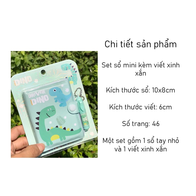Set sổ tay mini kèm viết xinh xắn thích hợp cho bé