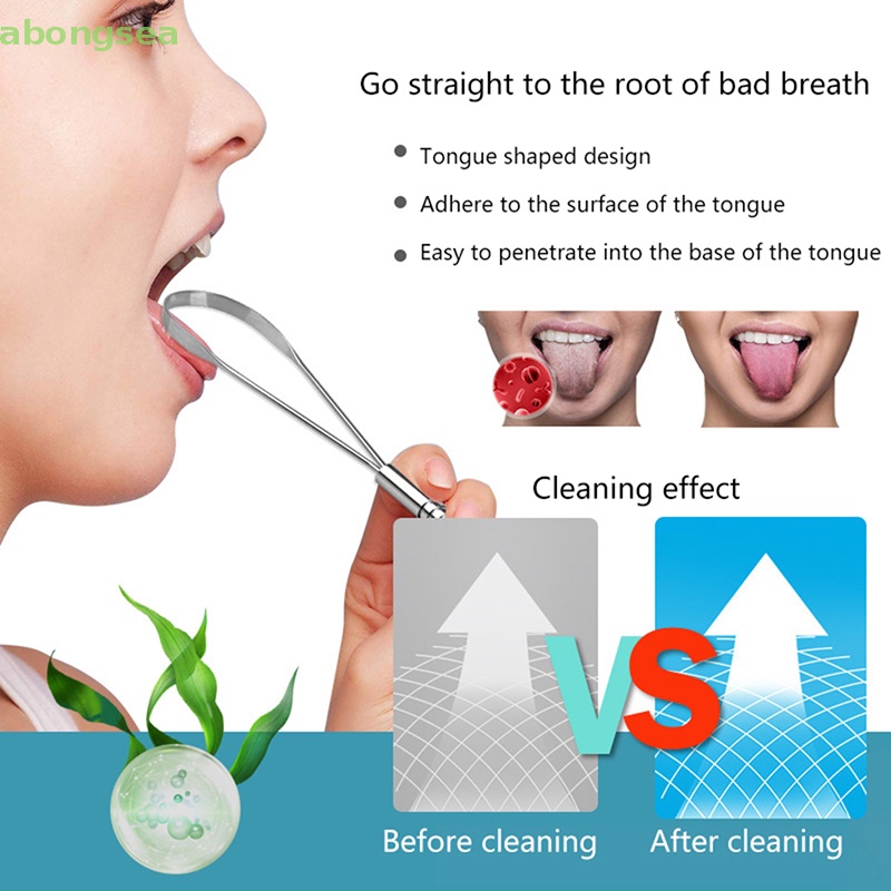 Dụng Cụ Nạo Lưỡi Bằng Thép Không Gỉ Làm Sạch Bàn Chải Đánh Răng