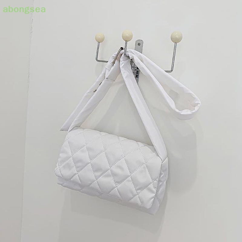 Abongsea Túi Xách Đeo Chéo Vai Bằng Nylon Cotton Sáng Bóng Sức Chứa Lớn Cho Nữ