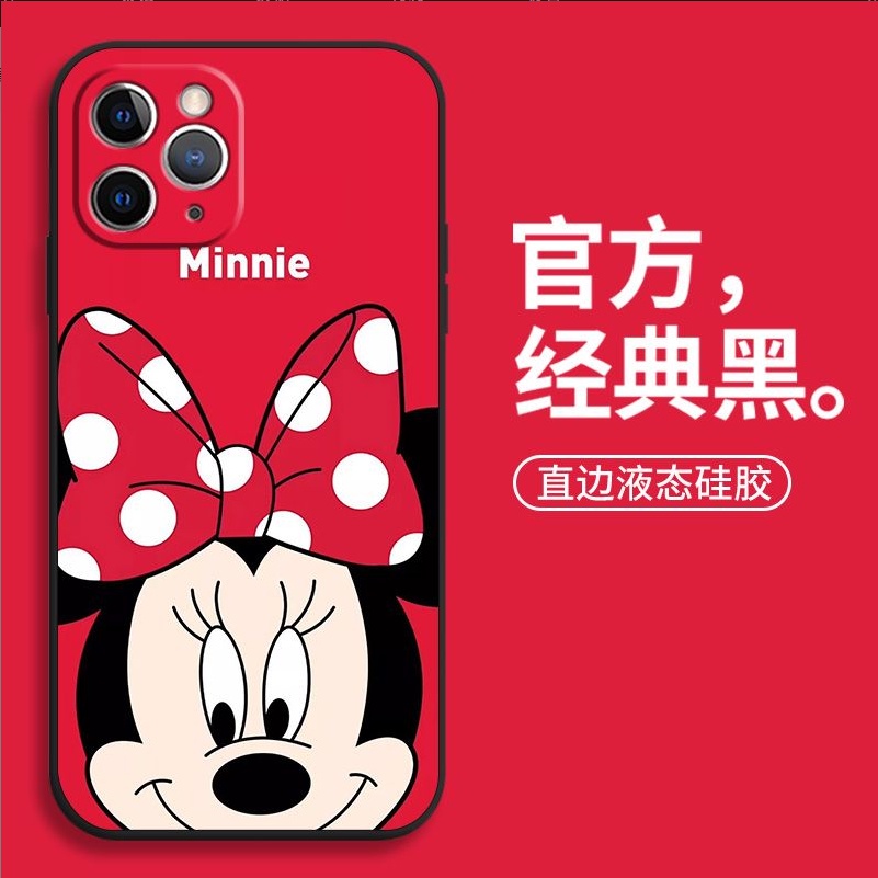 Ốp Điện Thoại Silicon Hình Nhân Vật Hoạt Hình Mickey Minnie Cho iPhone 14 Pro Max 13 12 Mini 11 XS XR X 8 7 Plus 6S 6 SE