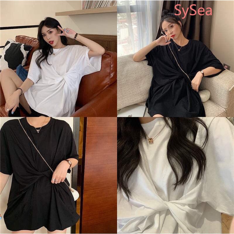 Áo Sơ Mi Dáng Rộng Đính Nơ Thời Trang Mùa Hè Hàn Quốc Dành Cho Nữ