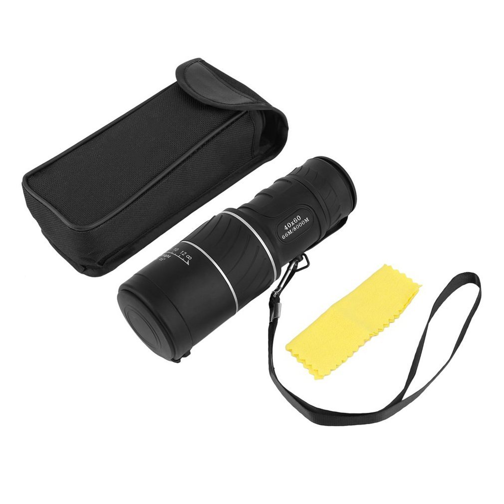 40X60 Optical Monocular Telescope Support Night  Coating Lens Mini For Camping Hiking [Q/11]