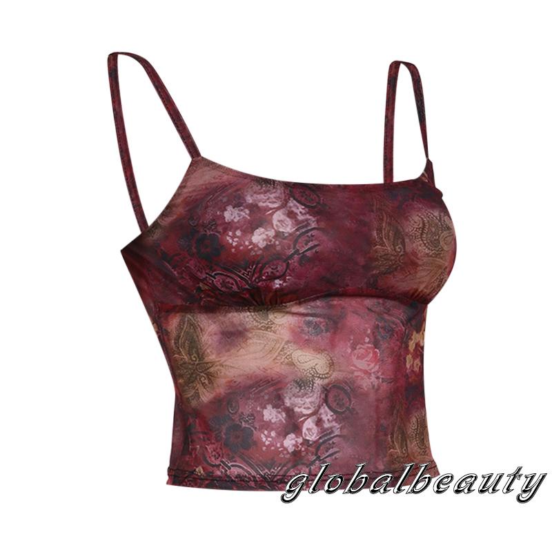 Áo Hai Dây Dạng Lưới Không Tay In Họa Tiết Paisley Cổ Điển Dành Cho Nữ