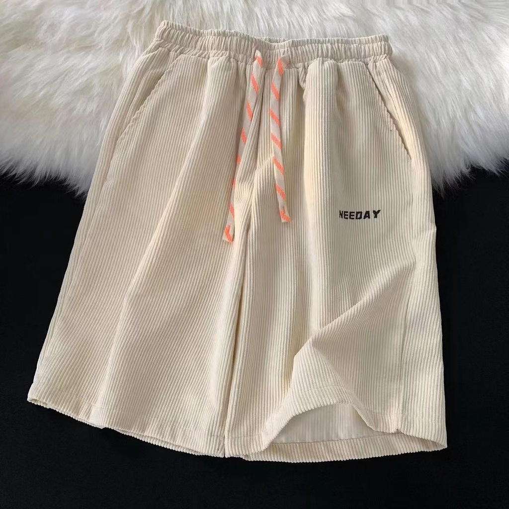 Quần Short Thể Thao Rút Dây Phong Cách Hong Kong Cổ Điển Thời Trang Mùa Hè Cho Nam