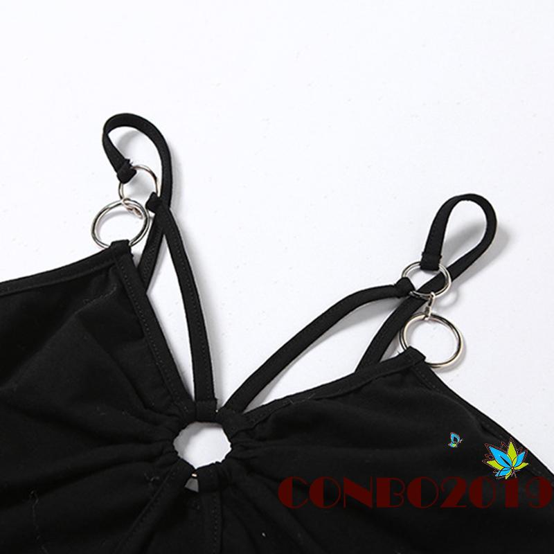 Áo Dây Nữ Cộc Tay Cổ Chữ V Khoét Sâu Gợi Cảm