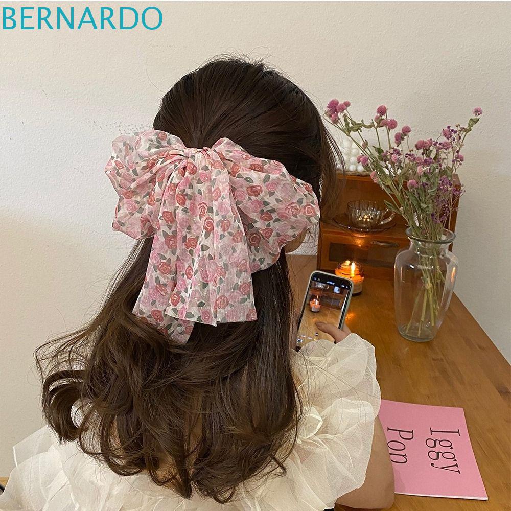 Dây Cột Tóc Co Giãn Hình Nơ Cỡ Lớn Phong Cách Hàn Quốc Cho Nữ BERNARDO