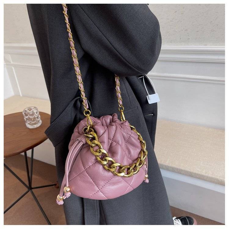 Túi Da PU Đeo Chéo Dây Rút Thời Trang 2023 Cho Nữ