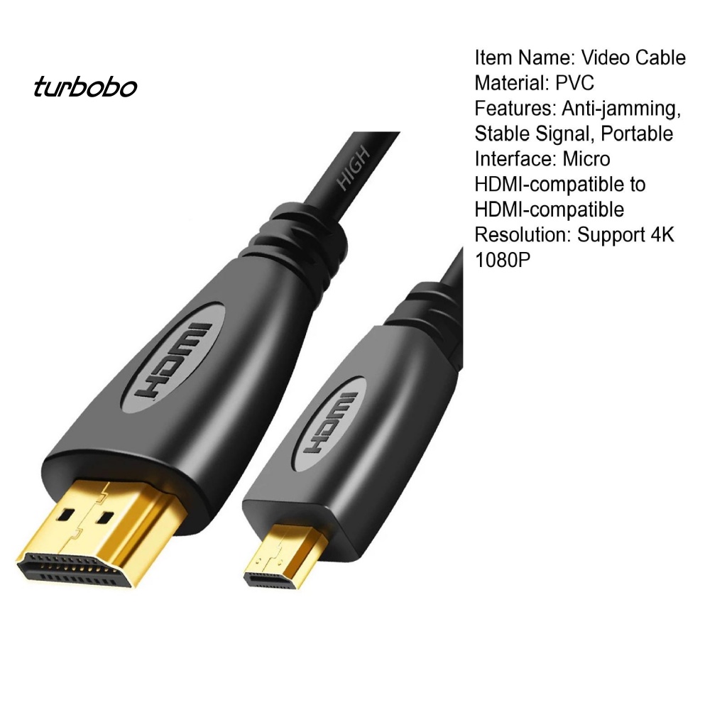 Cáp Âm Thanh Micro HDMI-compatible Sang HDMI-compatible Mạ Vàng Siêu Mỏng Tiện Dụng Cho Văn Phòng