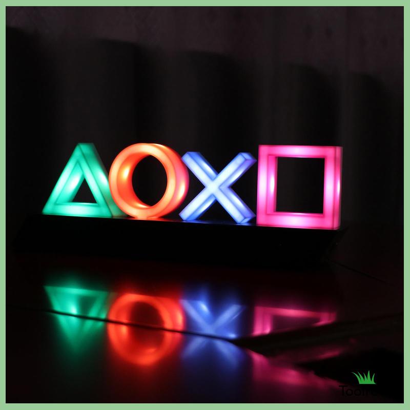 Đèn Led 3 Chế Độ Chiếu Sáng Hình Biểu Tượng Game Độc Đáo