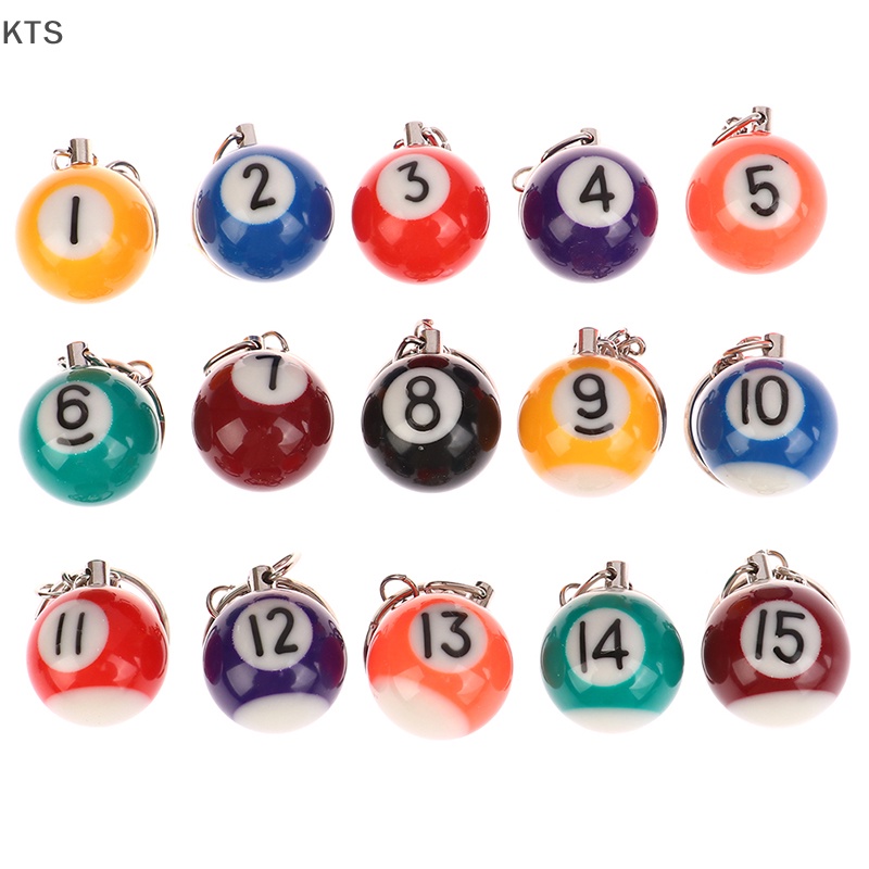 Kts Móc Khóa Hình Quả Bida Mini Nhiều Màu Sắc KT