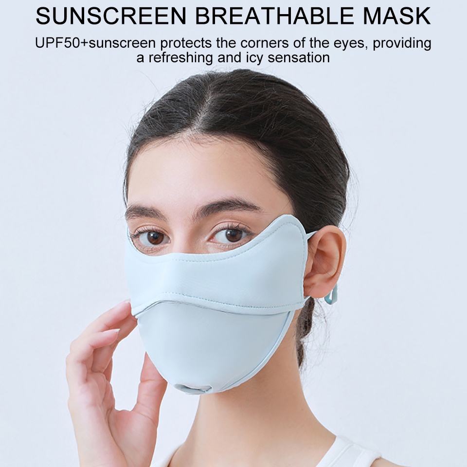 Khẩu Trang Chống Nắng Chống Tia UV Thoáng Khí Bảo Vệ Mắt Tiện Dụng