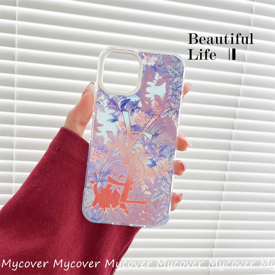 Ốp Điện Thoại Silicon Màu Gradient In Logo Sang Trọng Cho iPhone 11 13 12 14 Pro Max X XR Xs Max 6 7 8 Plus